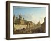 View from the Lubyanka Square to the Vladimir Gate in Moscow, Russia, 1800S-Fyodor Yakovlevich Alexeev-Framed Giclee Print