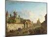 View from the Lubyanka Square to the Vladimir Gate in Moscow, Russia, 1800S-Fyodor Yakovlevich Alexeev-Mounted Giclee Print