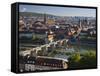 View from the 'Marienberg' Fortress over Wurzburg, 'Alte MainbrŸcke' (Bridge-Rainer Mirau-Framed Stretched Canvas