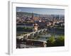 View from the 'Marienberg' Fortress over Wurzburg, 'Alte MainbrŸcke' (Bridge-Rainer Mirau-Framed Photographic Print