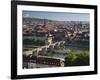 View from the 'Marienberg' Fortress over Wurzburg, 'Alte MainbrŸcke' (Bridge-Rainer Mirau-Framed Photographic Print