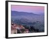 View from the Medieval Town of Cortona Towards Lago Trasimeno, at Sunset, Cortona, Tuscany, Italy-Patrick Dieudonne-Framed Photographic Print