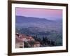 View from the Medieval Town of Cortona Towards Lago Trasimeno, at Sunset, Cortona, Tuscany, Italy-Patrick Dieudonne-Framed Photographic Print