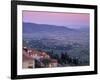 View from the Medieval Town of Cortona Towards Lago Trasimeno, at Sunset, Cortona, Tuscany, Italy-Patrick Dieudonne-Framed Photographic Print