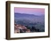 View from the Medieval Town of Cortona Towards Lago Trasimeno, at Sunset, Cortona, Tuscany, Italy-Patrick Dieudonne-Framed Photographic Print