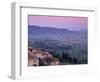 View from the Medieval Town of Cortona Towards Lago Trasimeno, at Sunset, Cortona, Tuscany, Italy-Patrick Dieudonne-Framed Photographic Print