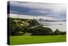 View from the Michael Joseph Savage Memorial at the Tamaki Drive over the Skyline of Auckland-Michael-Stretched Canvas