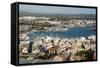 View from the Mirador Del Rei Jaume I, Ibiza Castle, Old Town-Emanuele Ciccomartino-Framed Stretched Canvas