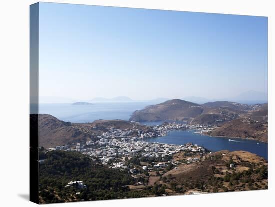 View from the Monastery of St. John the Evangelist, Patmos, Dodecanese, Greek Islands, Greece-Oliviero Olivieri-Stretched Canvas