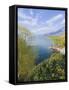 View From the Monastery of St. Naum at Lake Ohrid, UNESCO World Heritage Site, Macedonia, Europe-Michael Runkel-Framed Stretched Canvas