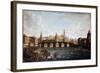 View from the Moscow Kremlin and the Bolshoy Kamenny Bridge (Greater Stone Bridge), 1810S-Fyodor Yakovlevich Alexeev-Framed Giclee Print