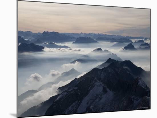 View from the Mount Santis, Appenzell Innerrhoden, Switzerland-Ivan Vdovin-Mounted Photographic Print