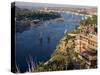 View from the New Cataract Hotel of the River Nile at Aswan, Egypt, North Africa, Africa-Harding Robert-Stretched Canvas