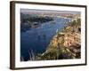 View from the New Cataract Hotel of the River Nile at Aswan, Egypt, North Africa, Africa-Harding Robert-Framed Photographic Print