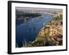 View from the New Cataract Hotel of the River Nile at Aswan, Egypt, North Africa, Africa-Harding Robert-Framed Photographic Print
