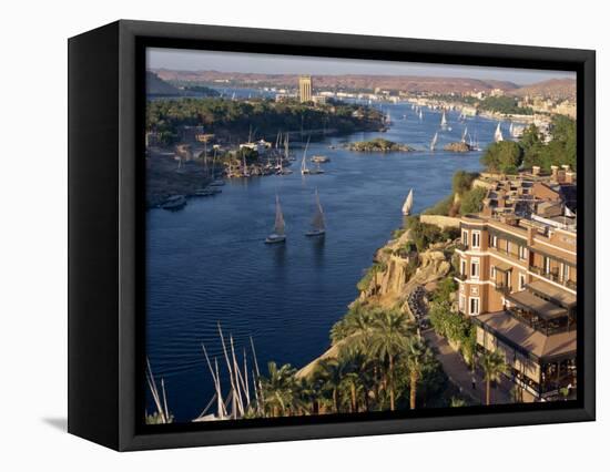 View from the New Cataract Hotel of the River Nile at Aswan, Egypt, North Africa, Africa-Harding Robert-Framed Stretched Canvas