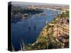 View from the New Cataract Hotel of the River Nile at Aswan, Egypt, North Africa, Africa-Harding Robert-Stretched Canvas
