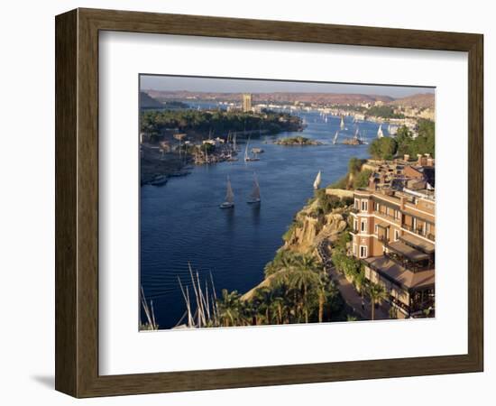 View from the New Cataract Hotel of the River Nile at Aswan, Egypt, North Africa, Africa-Harding Robert-Framed Photographic Print