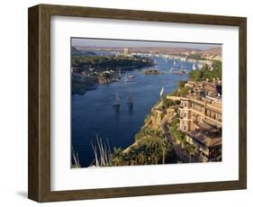 View from the New Cataract Hotel of the River Nile at Aswan, Egypt, North Africa, Africa-Harding Robert-Framed Photographic Print