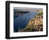 View from the New Cataract Hotel of the River Nile at Aswan, Egypt, North Africa, Africa-Harding Robert-Framed Photographic Print