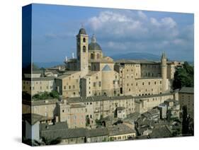 View from the North of the Old Centre of Urbino with the Cathedral Left and Palazzo Ducale Right-Richard Ashworth-Stretched Canvas