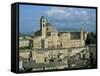 View from the North of the Old Centre of Urbino with the Cathedral Left and Palazzo Ducale Right-Richard Ashworth-Framed Stretched Canvas