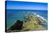 View from the Nugget Point Lighthouse in the Turquoise Waters with Huge Rocks-Michael Runkel-Stretched Canvas