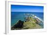 View from the Nugget Point Lighthouse in the Turquoise Waters with Huge Rocks-Michael Runkel-Framed Photographic Print