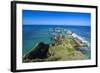 View from the Nugget Point Lighthouse in the Turquoise Waters with Huge Rocks-Michael Runkel-Framed Photographic Print