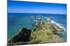 View from the Nugget Point Lighthouse in the Turquoise Waters with Huge Rocks-Michael Runkel-Mounted Photographic Print