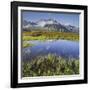 View from the Oberberg on the Pfitsch Valley, Rotes Beil, Alpenrose, South Tyrol, Italy-Rainer Mirau-Framed Photographic Print