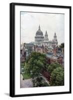 View from the Old Bailey Towards St Paul's Cathedral, London, C1930S-WS Campbell-Framed Giclee Print