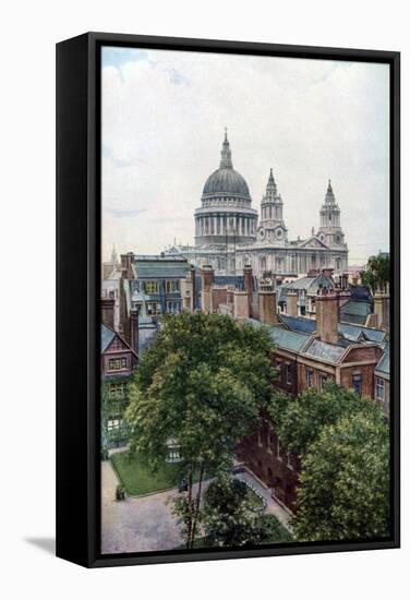 View from the Old Bailey Towards St Paul's Cathedral, London, C1930S-WS Campbell-Framed Stretched Canvas