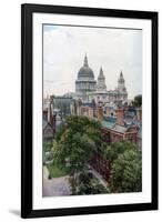 View from the Old Bailey Towards St Paul's Cathedral, London, C1930S-WS Campbell-Framed Giclee Print