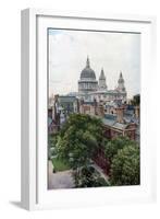 View from the Old Bailey Towards St Paul's Cathedral, London, C1930S-WS Campbell-Framed Giclee Print