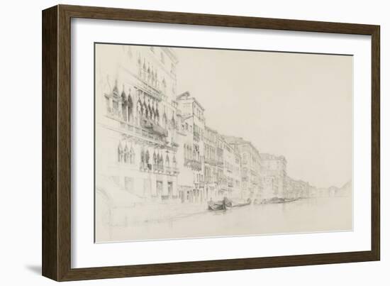 View from the Palazzo Bembo to the Palazzo Grimani-John Ruskin-Framed Giclee Print