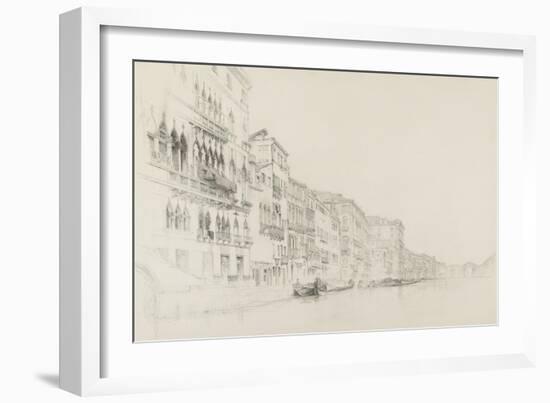 View from the Palazzo Bembo to the Palazzo Grimani-John Ruskin-Framed Giclee Print