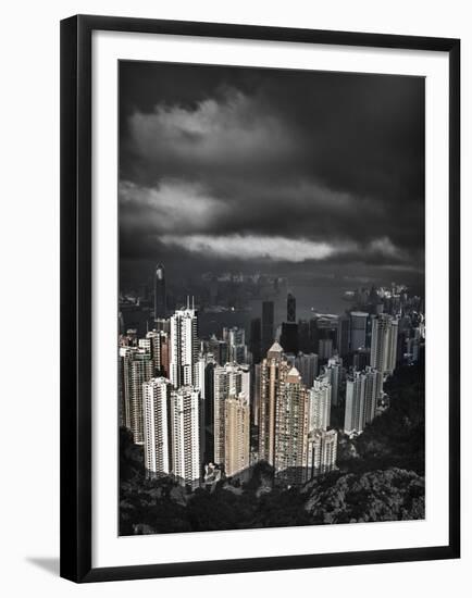 View from the Peak, Hong Kong, China-Julie Eggers-Framed Premium Photographic Print