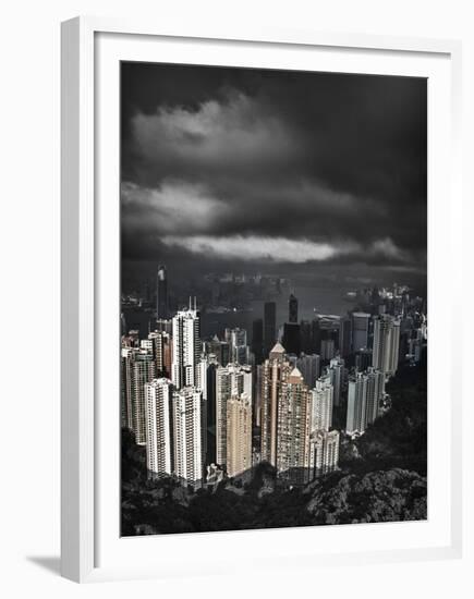 View from the Peak, Hong Kong, China-Julie Eggers-Framed Premium Photographic Print