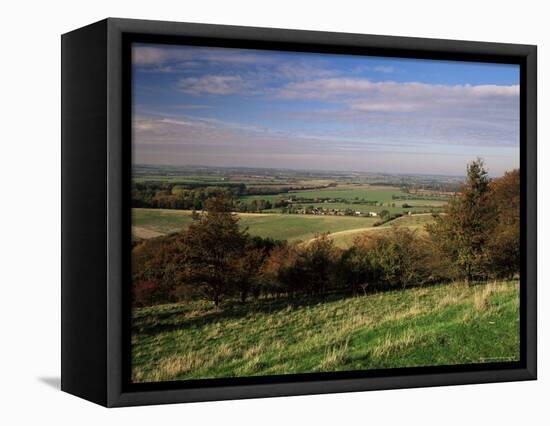 View from the Pegston Hills, of Hertfordshire and Bedfordshire, UK-David Hughes-Framed Stretched Canvas