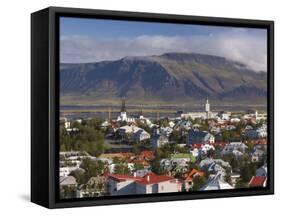 View from the Perlan of Colourful Houses, Reykjavik, Iceland-Gavin Hellier-Framed Stretched Canvas