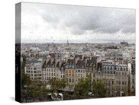 View from the Pompidou Centre on a Rainy Day, Paris, France, Europe-Godong-Stretched Canvas