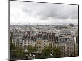 View from the Pompidou Centre on a Rainy Day, Paris, France, Europe-Godong-Mounted Photographic Print