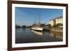 View from the Puente De La Mujer (Bridge of the Woman) of the Museo Fragata Sarmiento and River-Ben Pipe-Framed Photographic Print