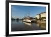 View from the Puente De La Mujer (Bridge of the Woman) of the Museo Fragata Sarmiento and River-Ben Pipe-Framed Photographic Print