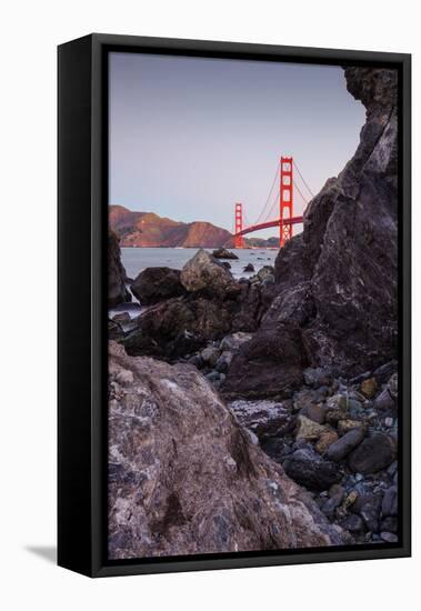 View From The Rocks , Golden Gate Bridge, San Francisco-Vincent James-Framed Stretched Canvas