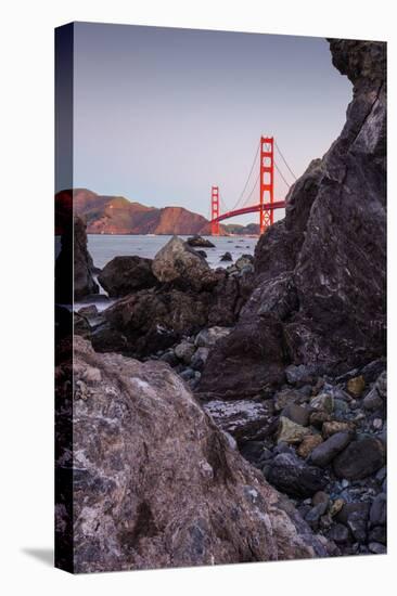 View From The Rocks , Golden Gate Bridge, San Francisco-Vincent James-Stretched Canvas