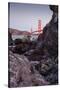 View From The Rocks , Golden Gate Bridge, San Francisco-Vincent James-Stretched Canvas