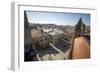 View from the roof of the Cathedral of Santiago de Compostela, UNESCO World Heritage Site, Santiago-Michael Snell-Framed Photographic Print