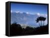 View from the San Pedro Volcano of San Pedro and Lago Atitlan (Lake Atitlan), Guatemala-Aaron McCoy-Framed Stretched Canvas